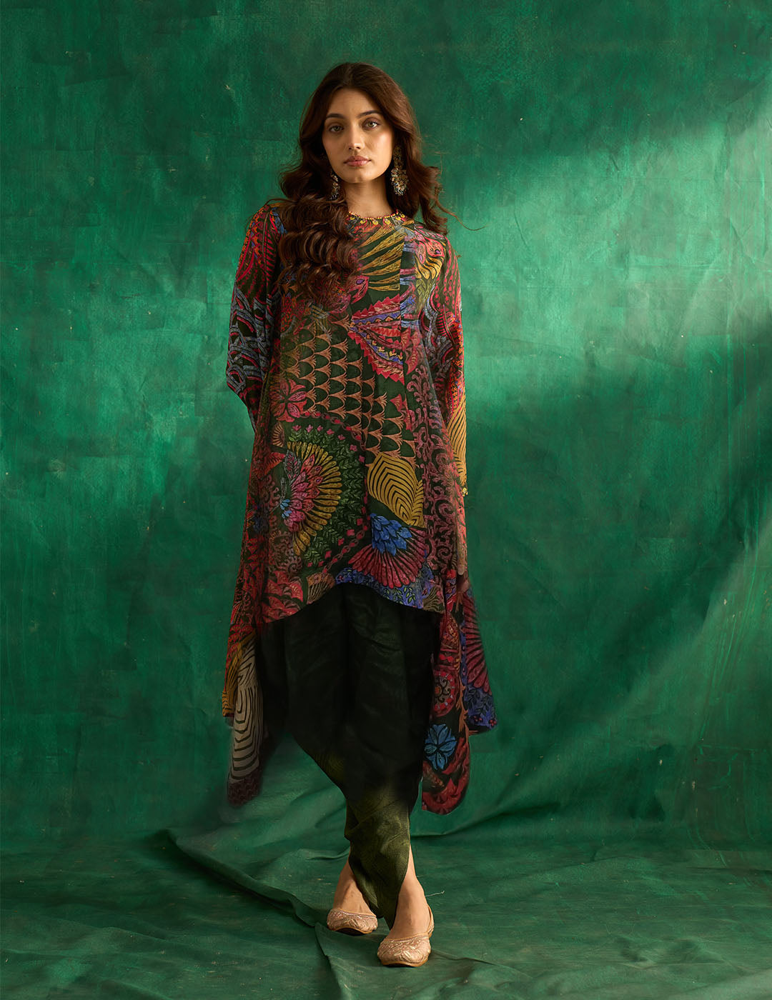 Ruhani Kurta Set- Green