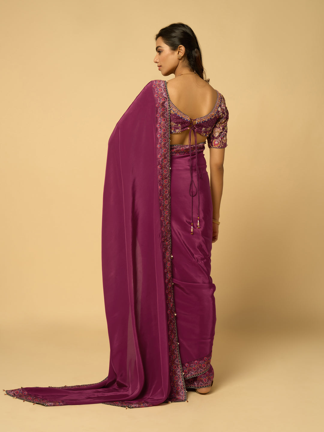 Ember Saree - Wine