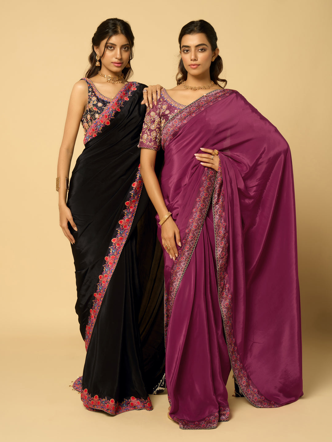 Ember Saree - Wine
