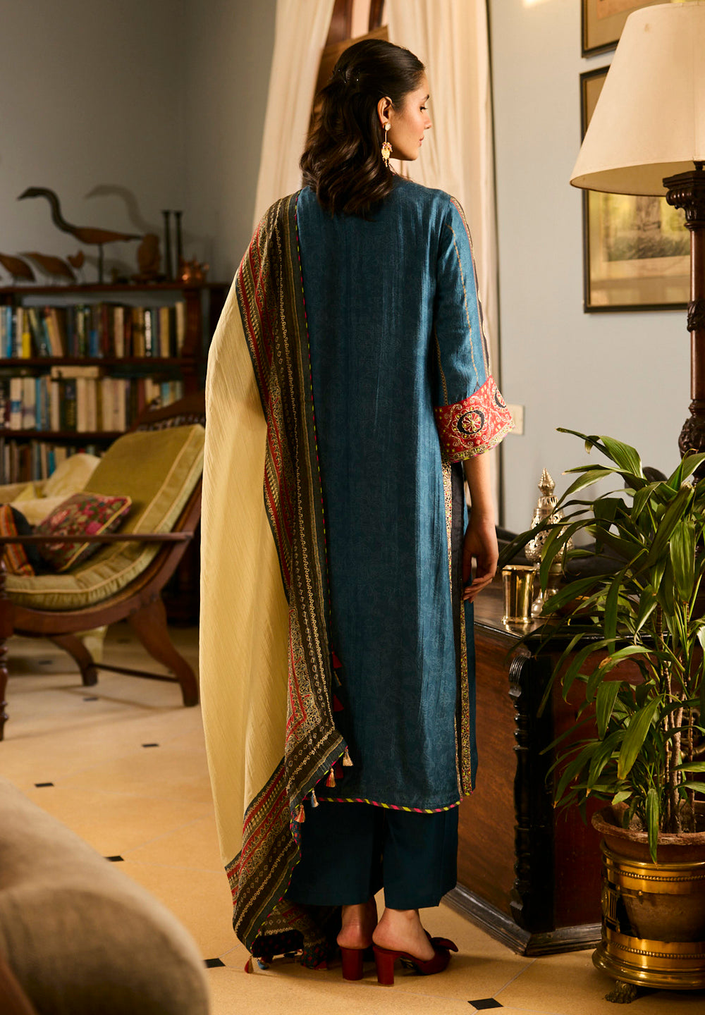 Jugnu Kurta Set with Dupatta - Blue