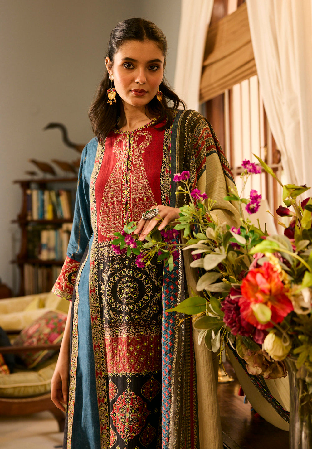 Jugnu Kurta Set with Dupatta - Blue