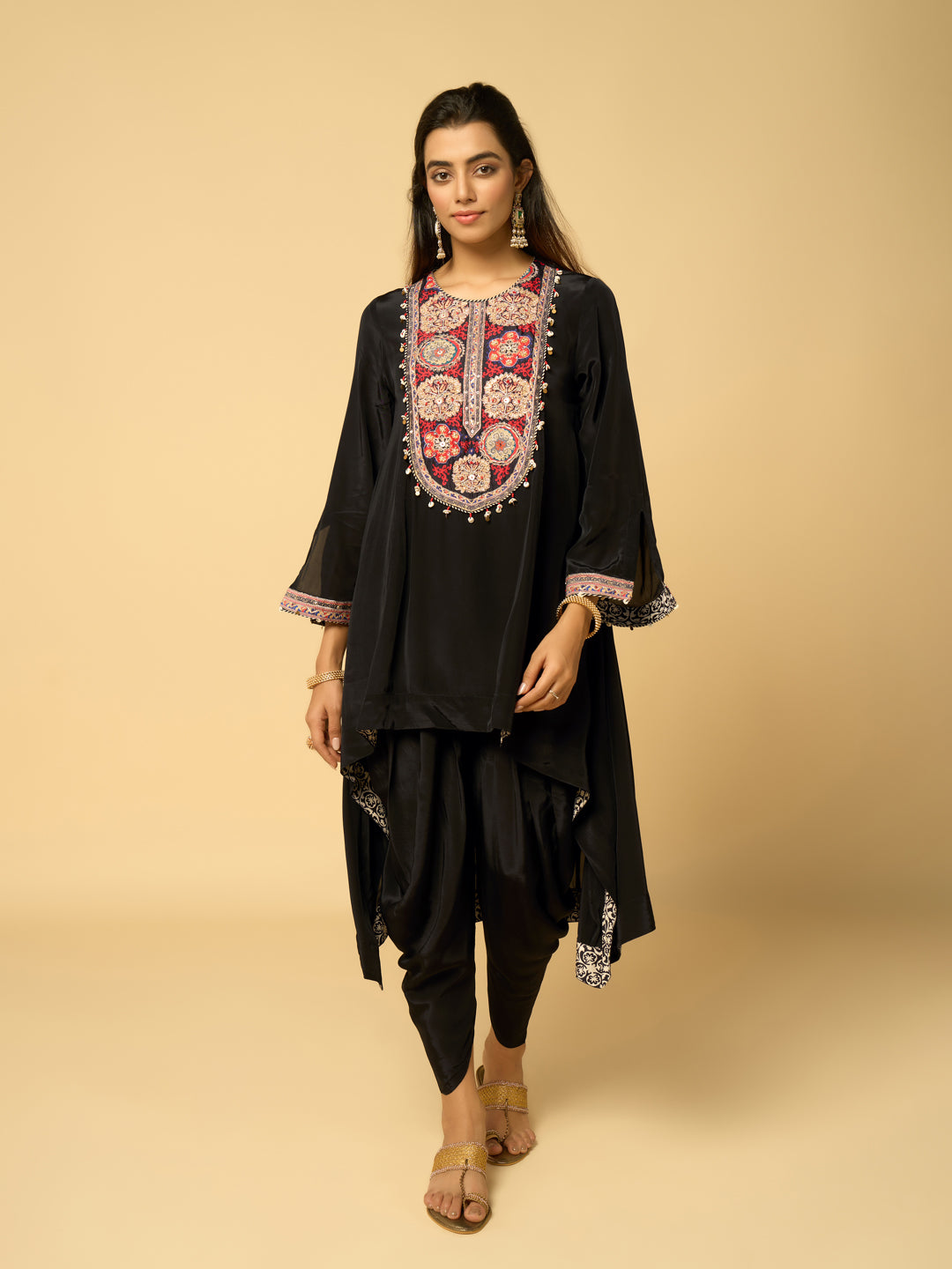 Bhoomi Co-ord Set - Black
