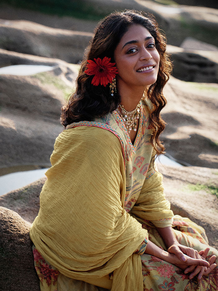 Imara Kurta Set - Olive