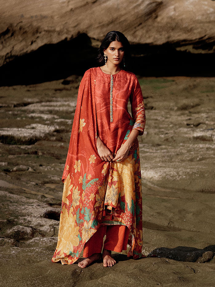 Akira Kurta Set - Red