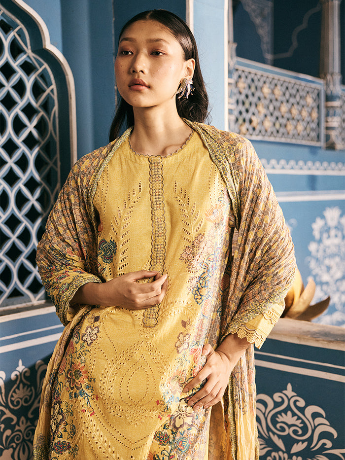 Kiran Kurta Set - Yellow