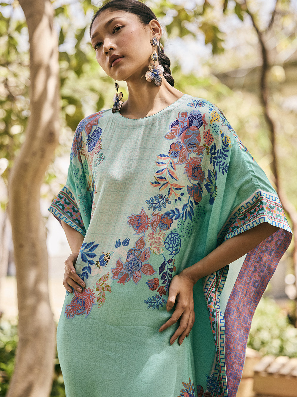 Anar Kaftan Dress - Green