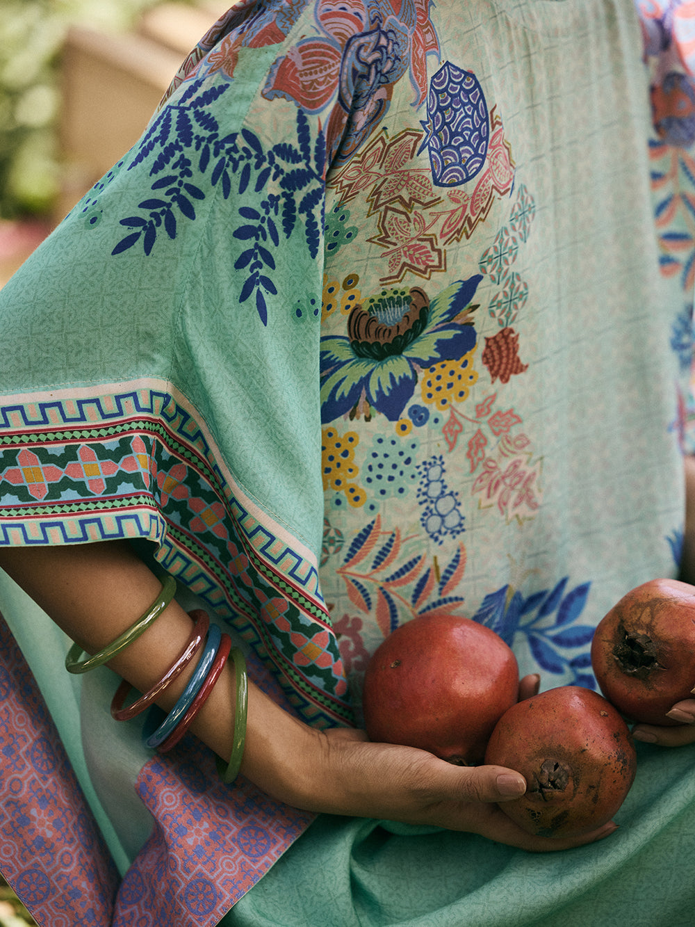 Anar Kaftan Dress - Green