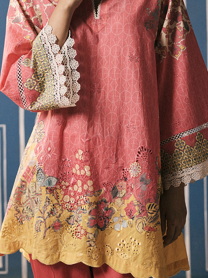 Salma Kurta Set - Pink