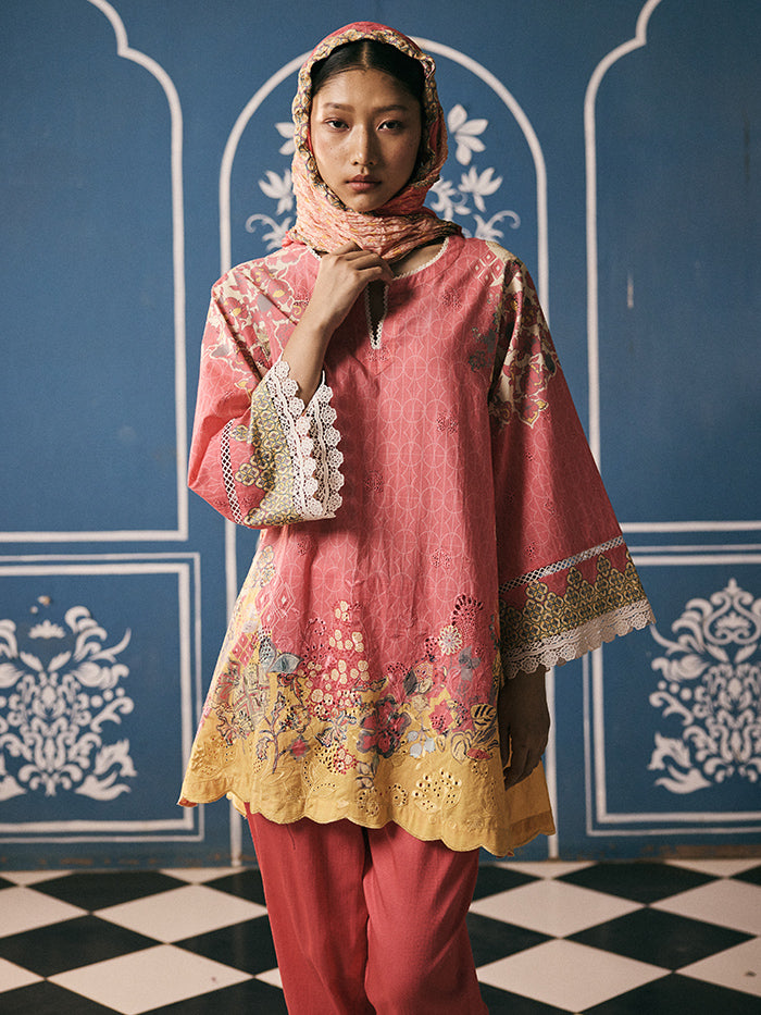 Salma Kurta Set - Pink