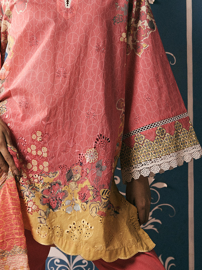 Salma Kurta Set - Pink