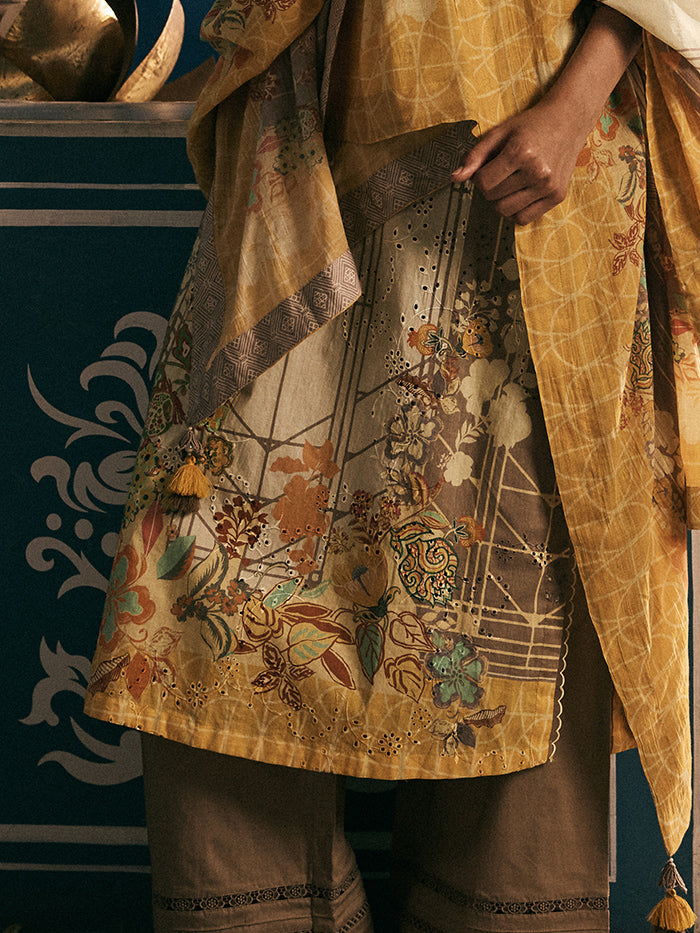 Rait Kurta Set - Yellow