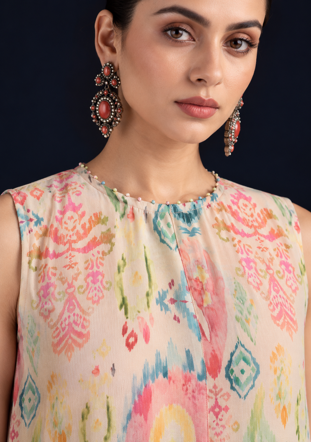 Aira Ikat-inspired Dress – Multi