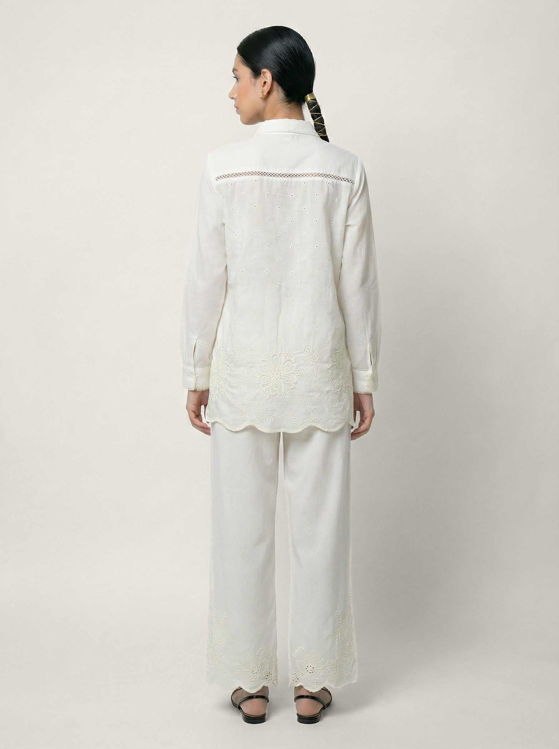 Noyan Co-ord Set - White