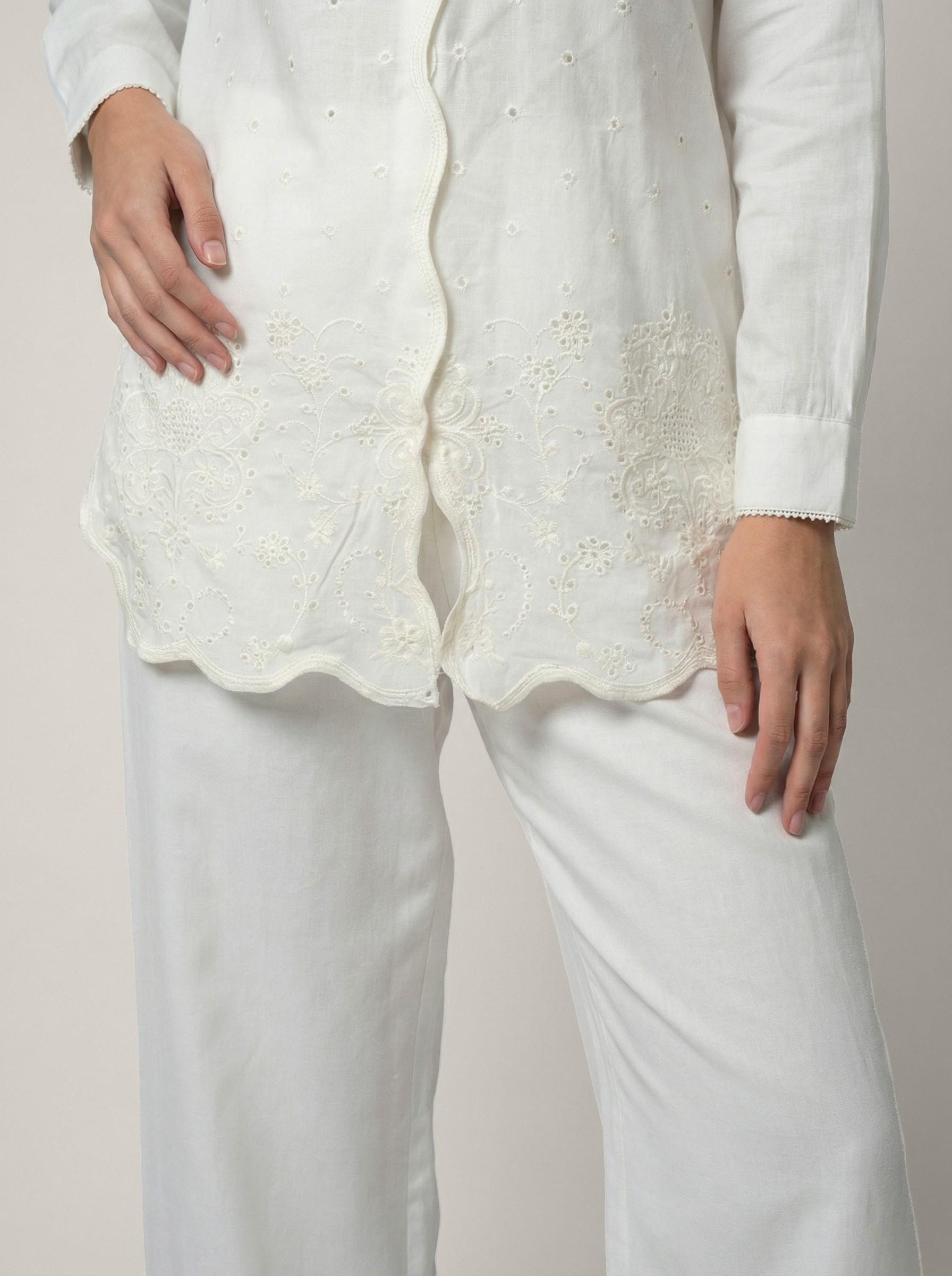 Noyan Co-ord Set - White