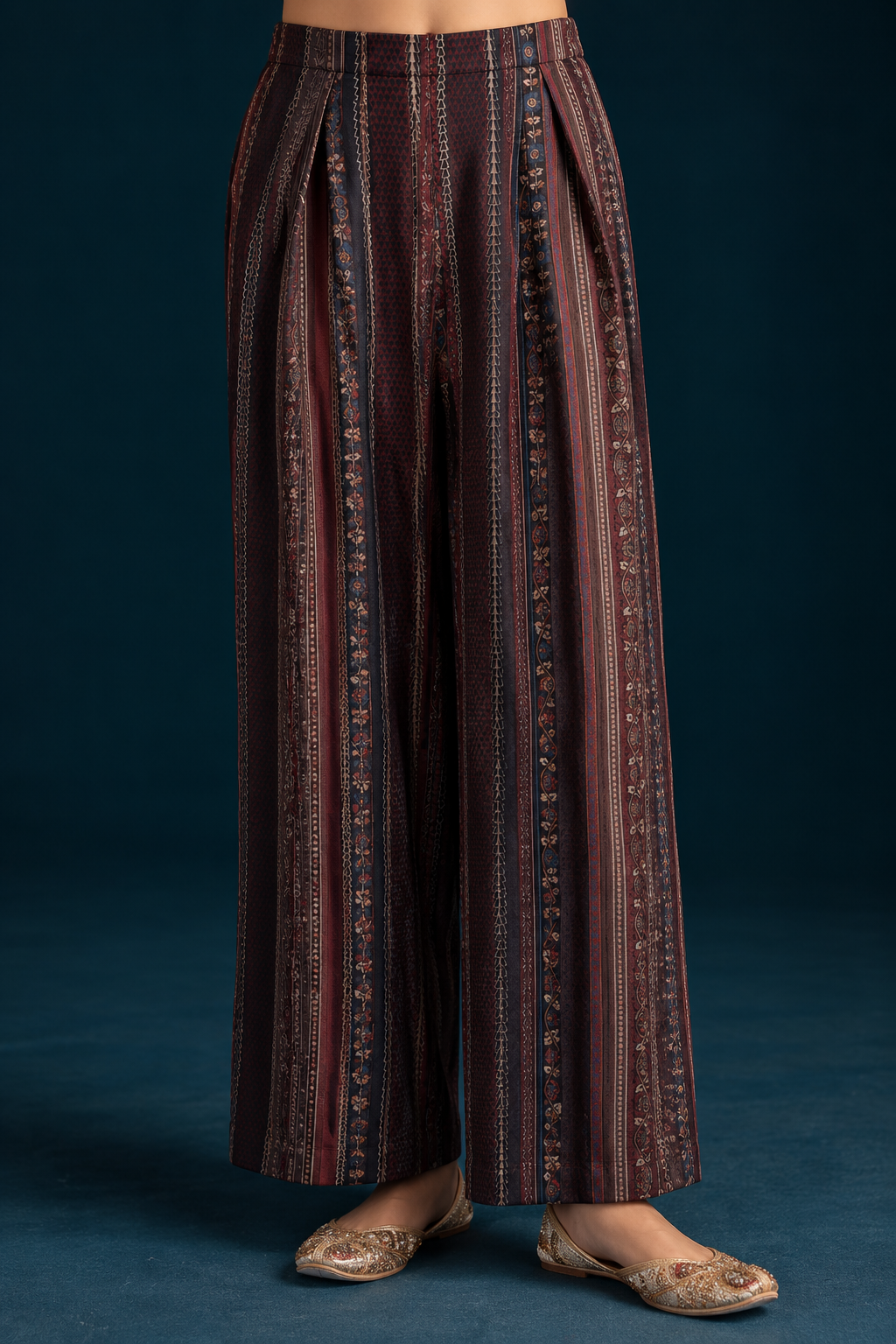 Rekh Kalamkari-inspired Co-ord Set with Jacket - Black