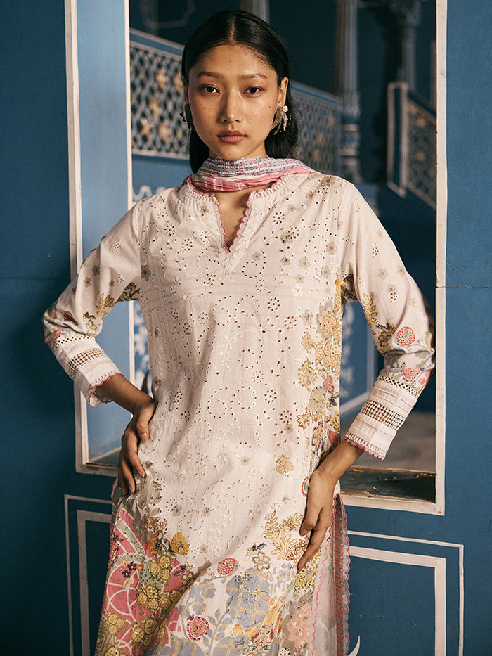 Sura Kurta Set - White