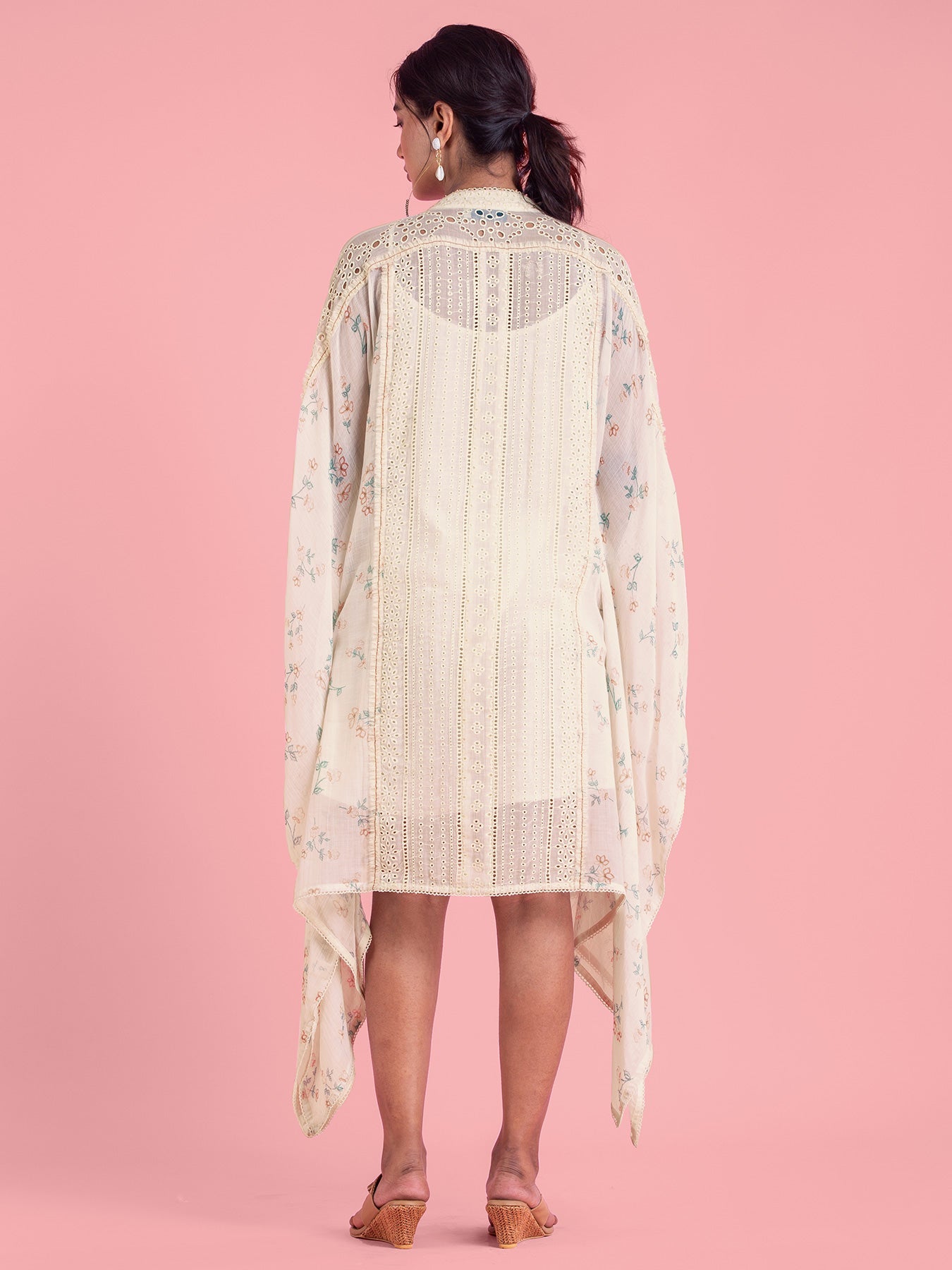 Frozen Off White Kaftan Dress
