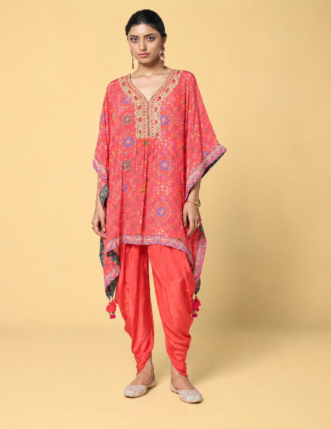 Gulzar Kurat Set - Orange