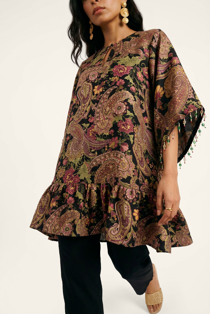 Gulrez Kurta Set - Black