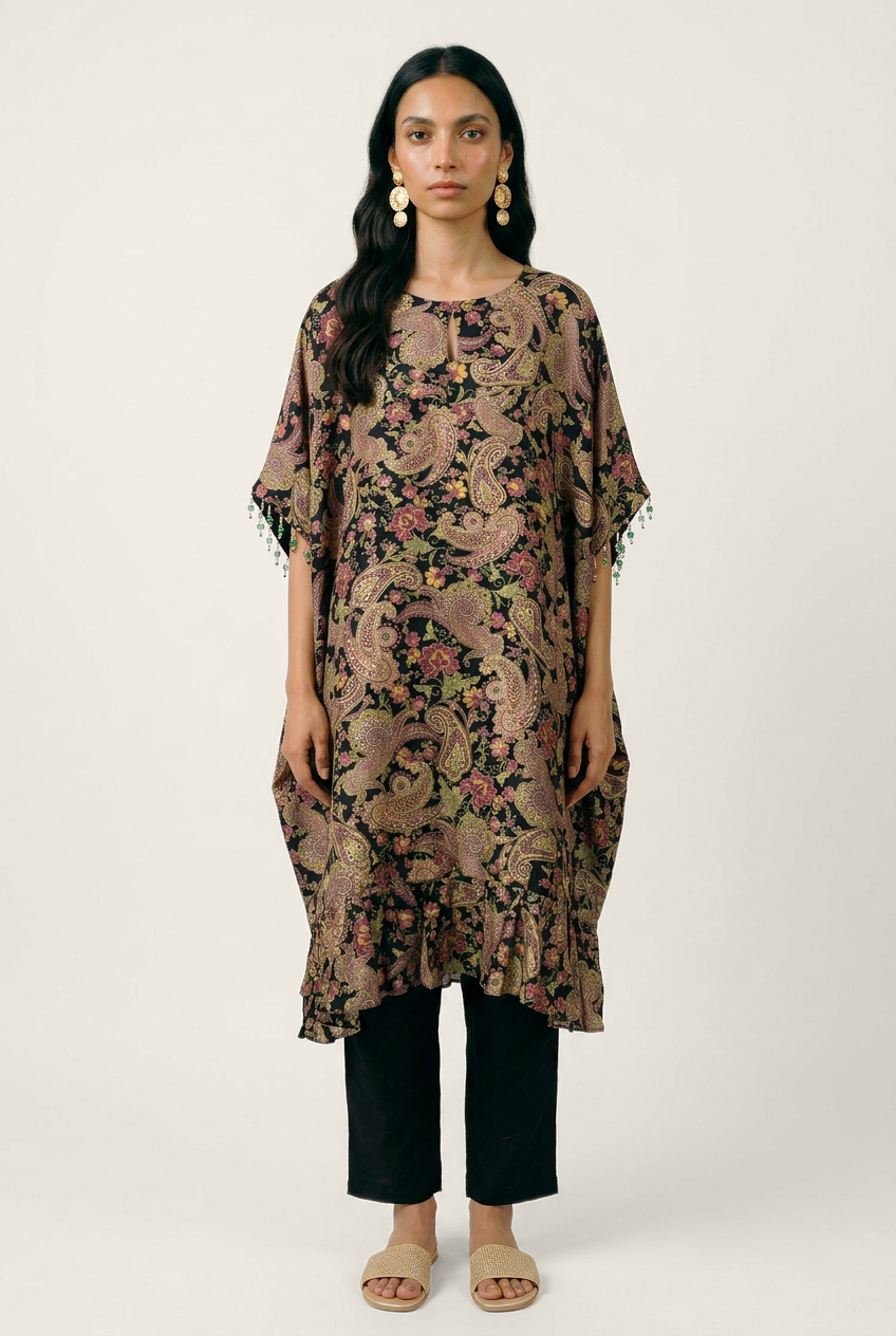 Gulrez Kurta Set - Black