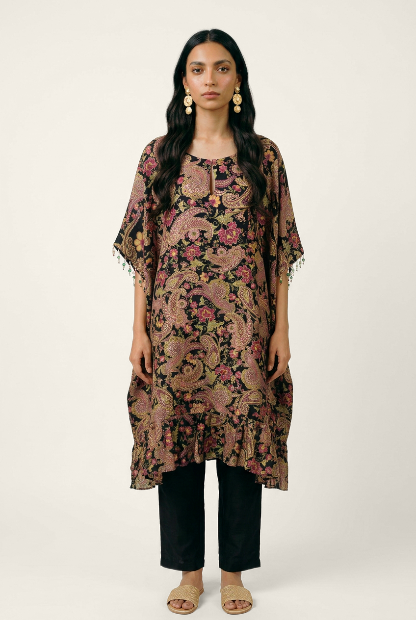 Gulrez Kurta Set - Black