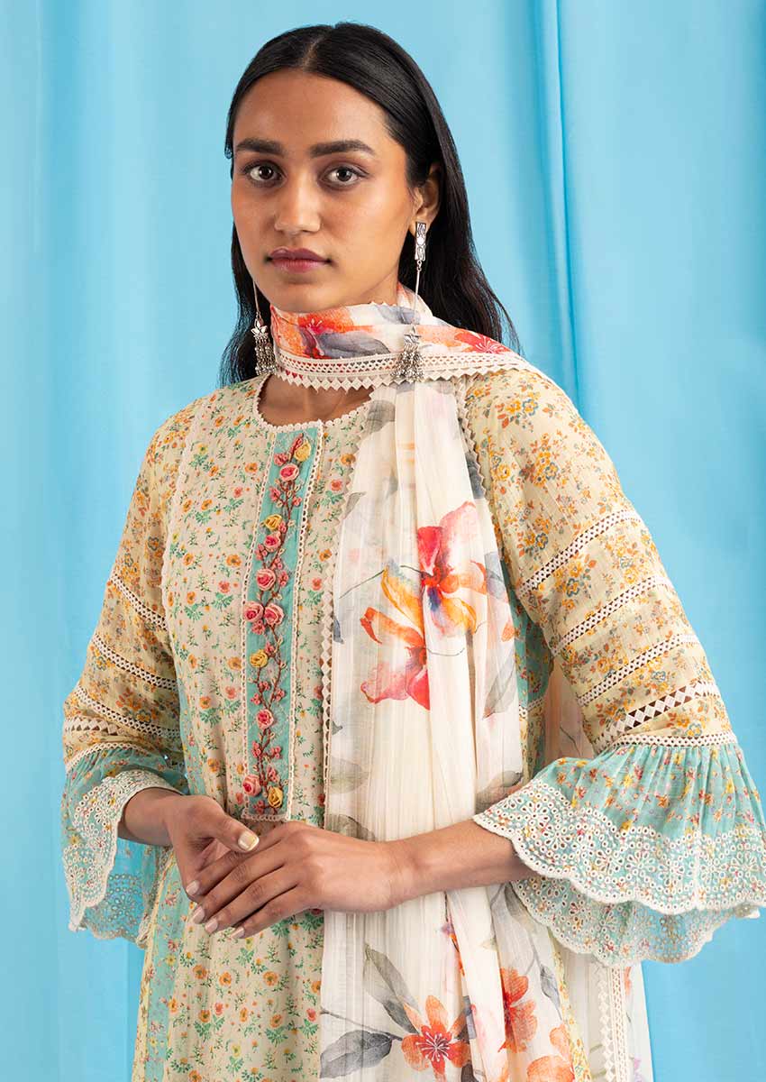 Rumani Kurta Set - Multicoloured
