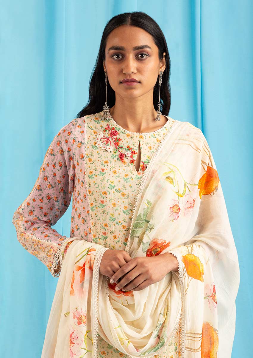 Rumani Kurta Set - Off-white