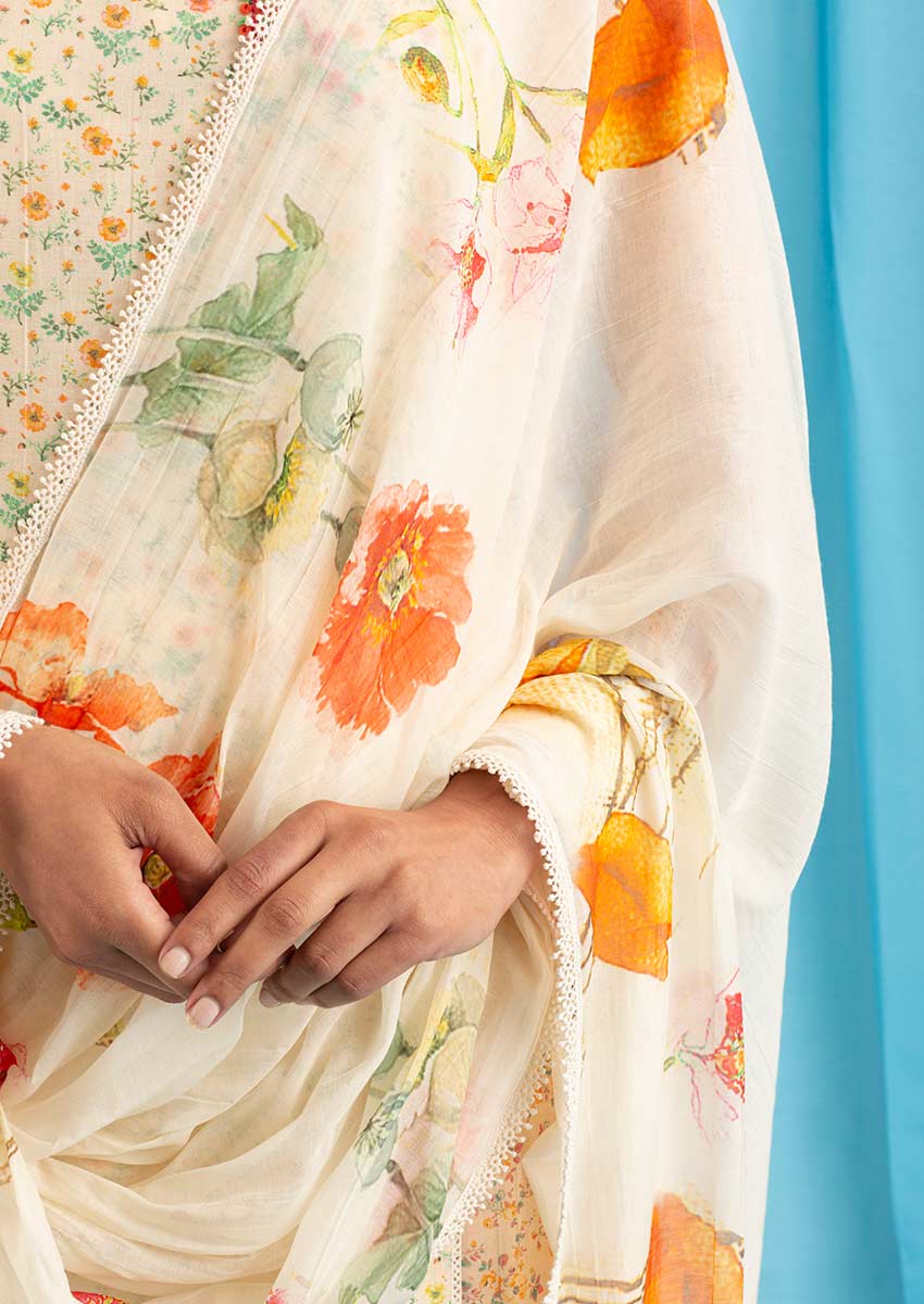 Rumani Kurta Set - Off-white