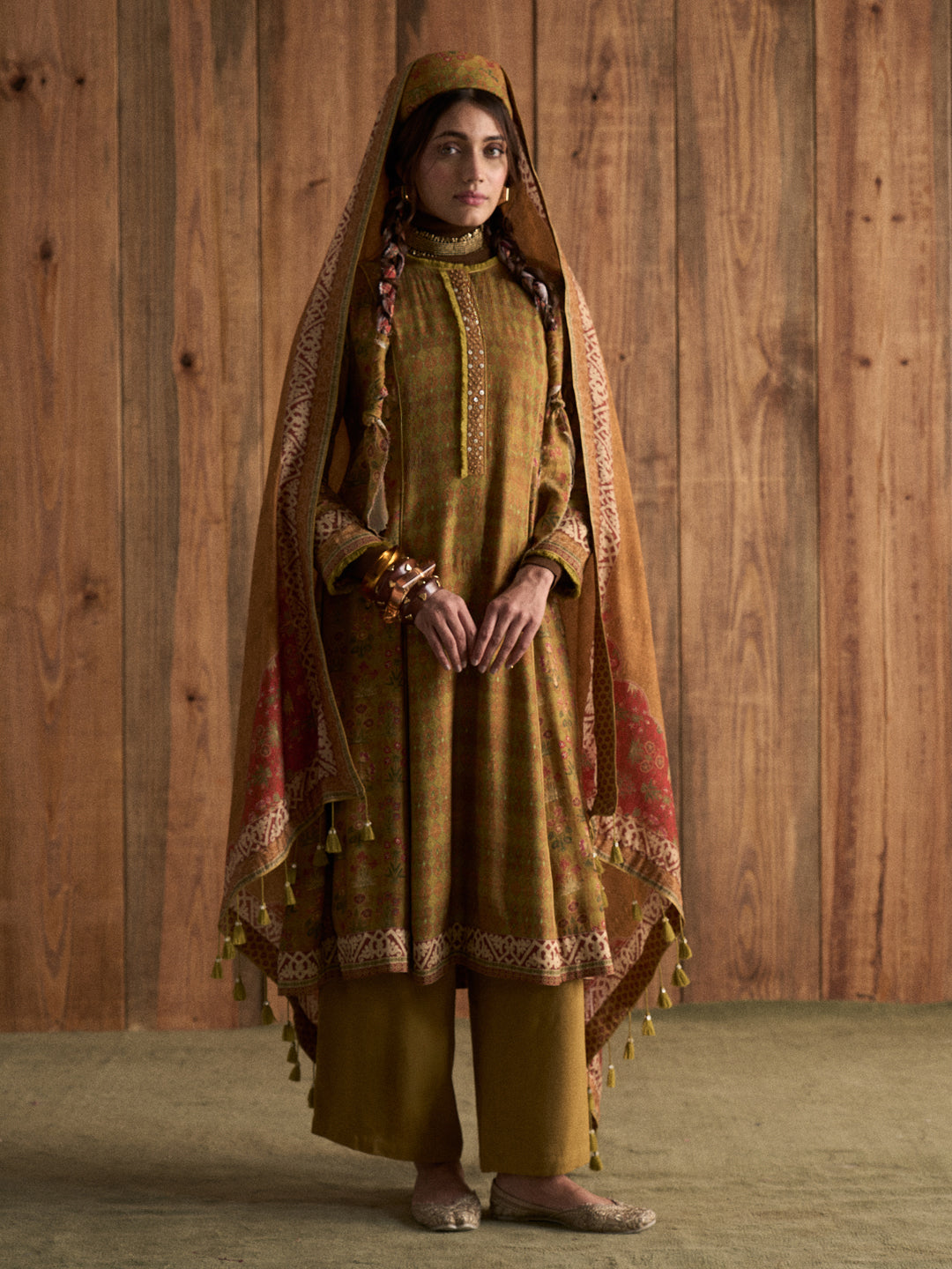 Naazreen Kurta Set - Green