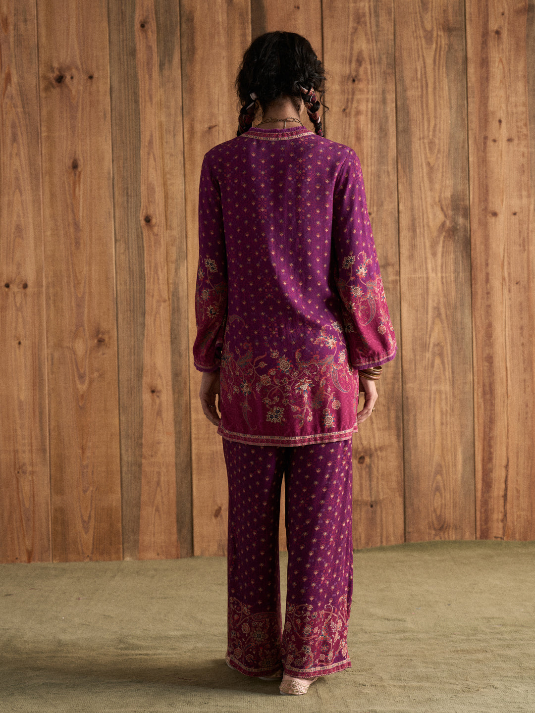 Naura Co-ord Set - Wine