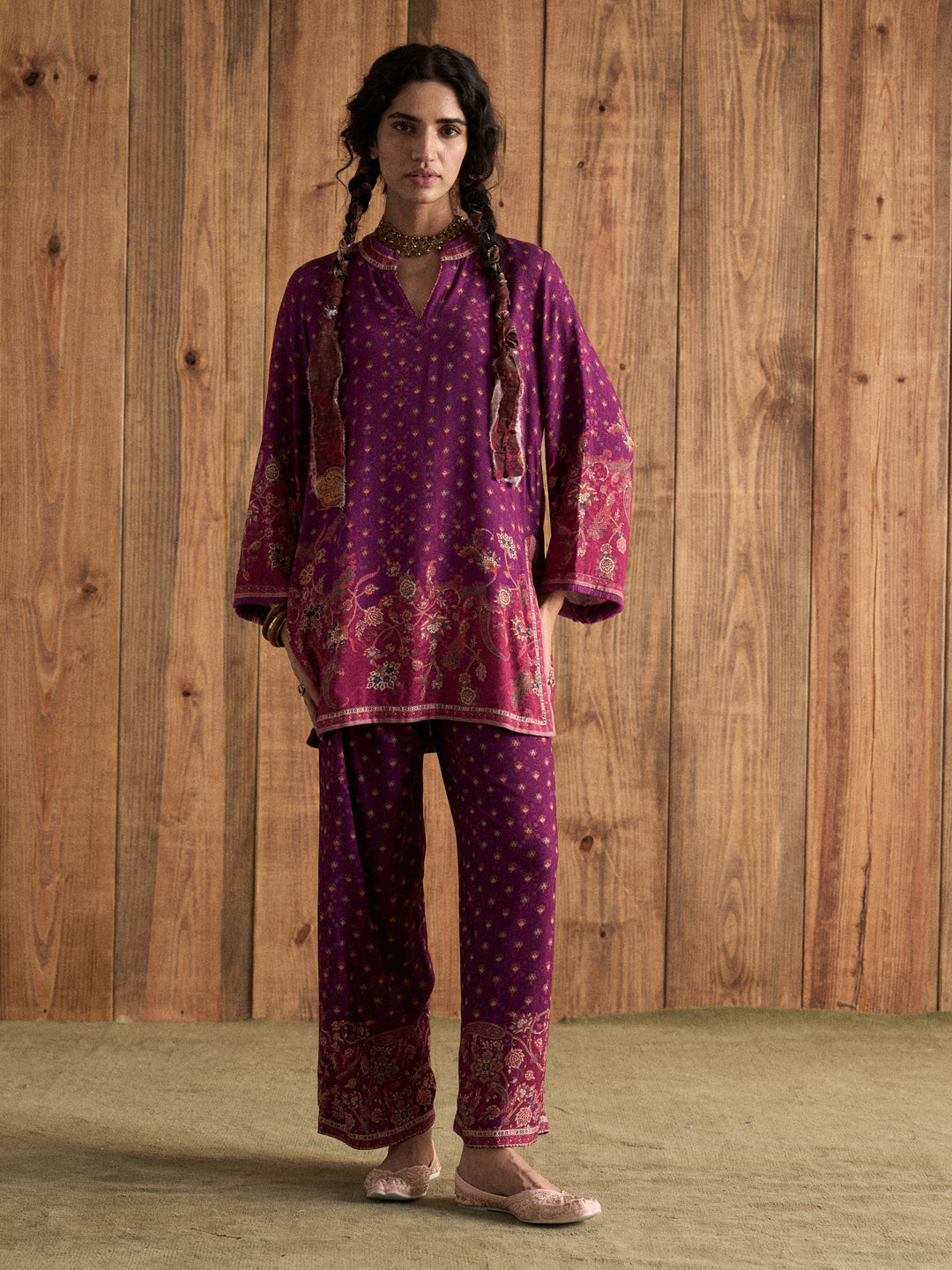 Naura Co-ord Set - Wine