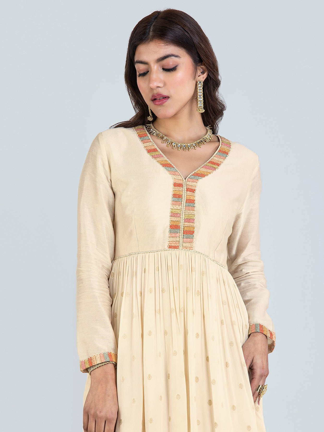 Vayu Zari Off White Sharara Set