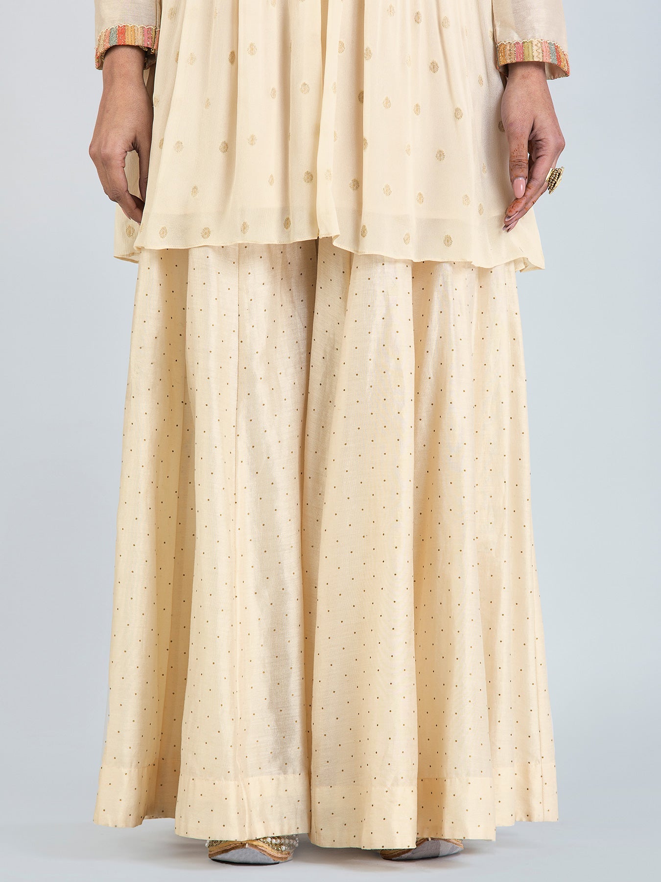 Vayu Zari Off White Sharara Set