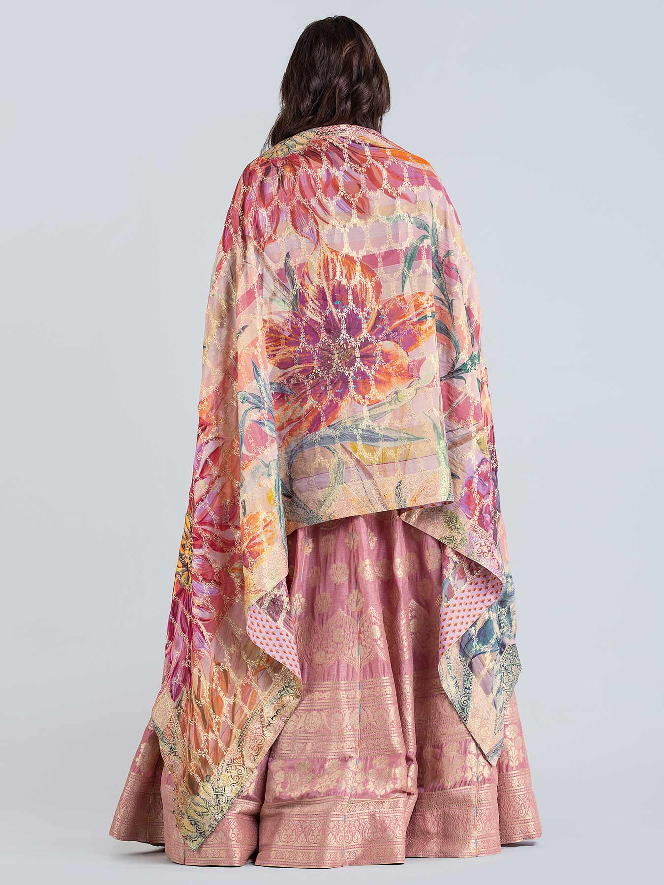 Vayu Zari Pink Lehenga Set with Dupatta