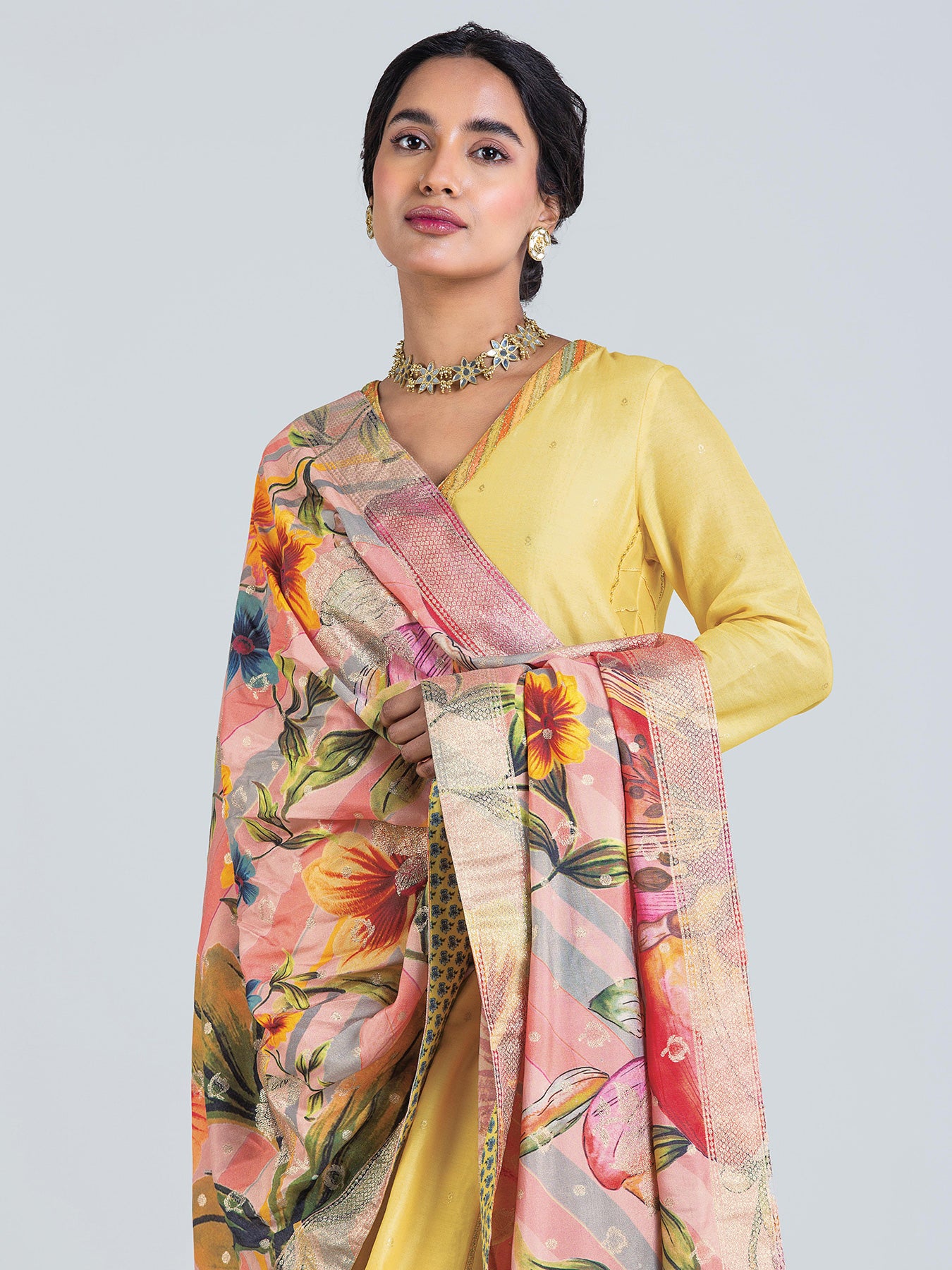 Vayu Zari Yellow Sharara Set with Dupatta