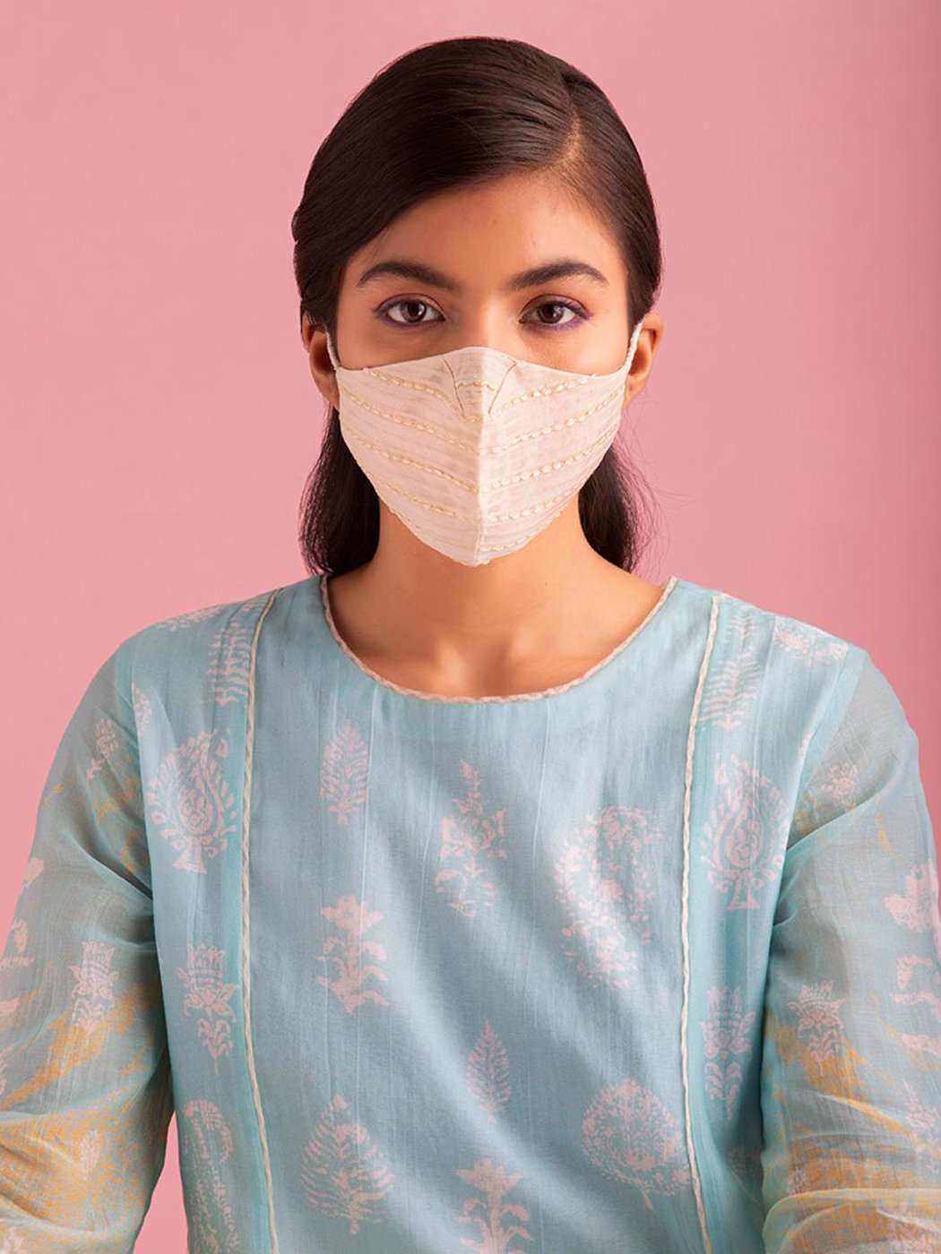 Coral Reusable 3 Layer Cotton Mask Free Size