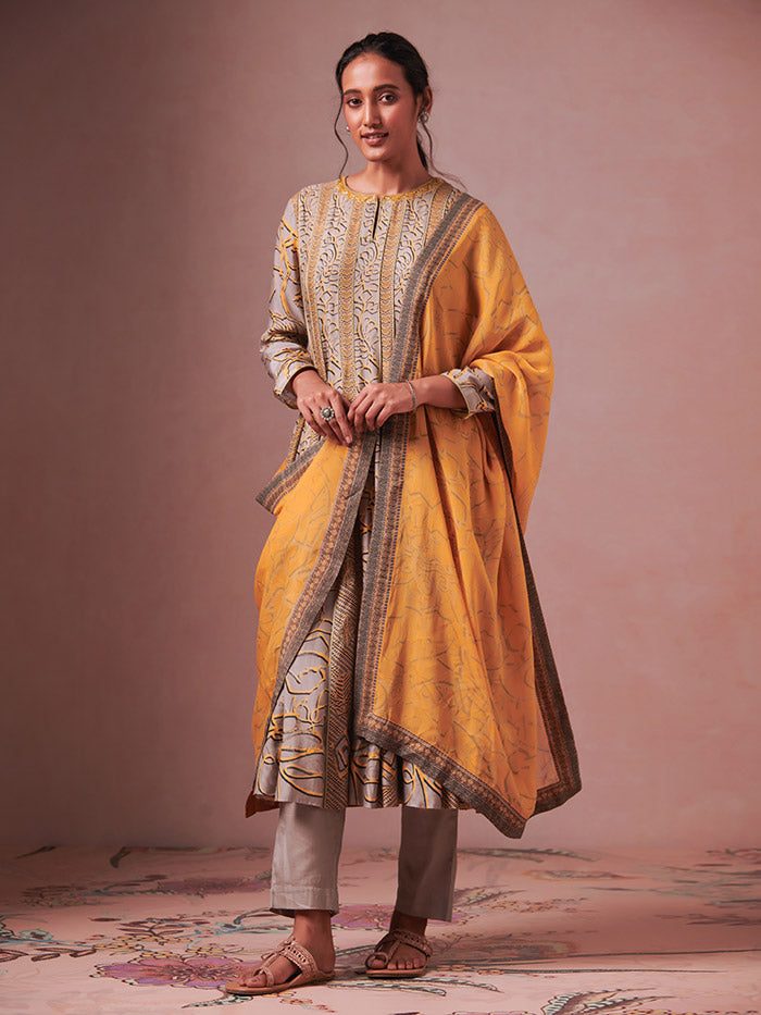 Printed Kurta Set with Dupatta | Shop Saundh
