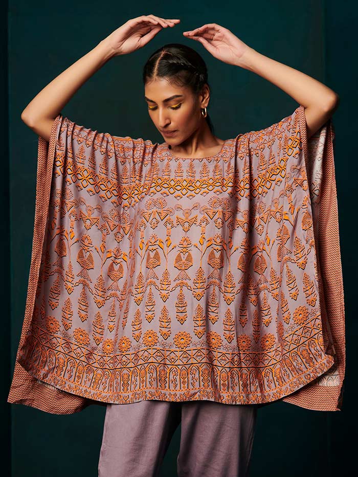Geometric Kaftan Top | Shop Saundh