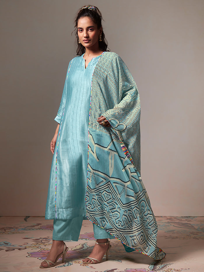 Blue Kurta & Palazzo Set | Shop Saundh