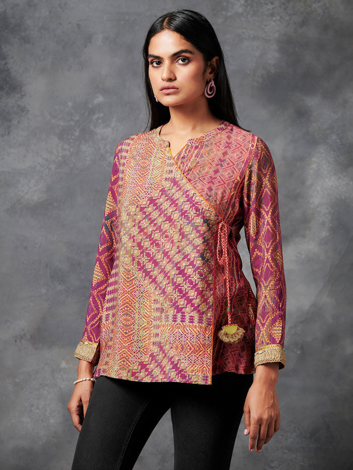 Purple Printed Top | Shop Saundh