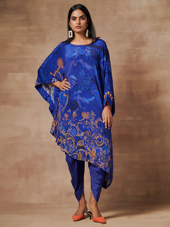 Darkha Indigo Kaftan Set