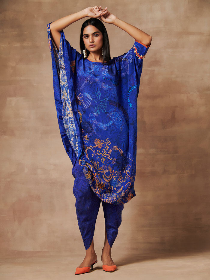 Darkha Indigo Kaftan Set