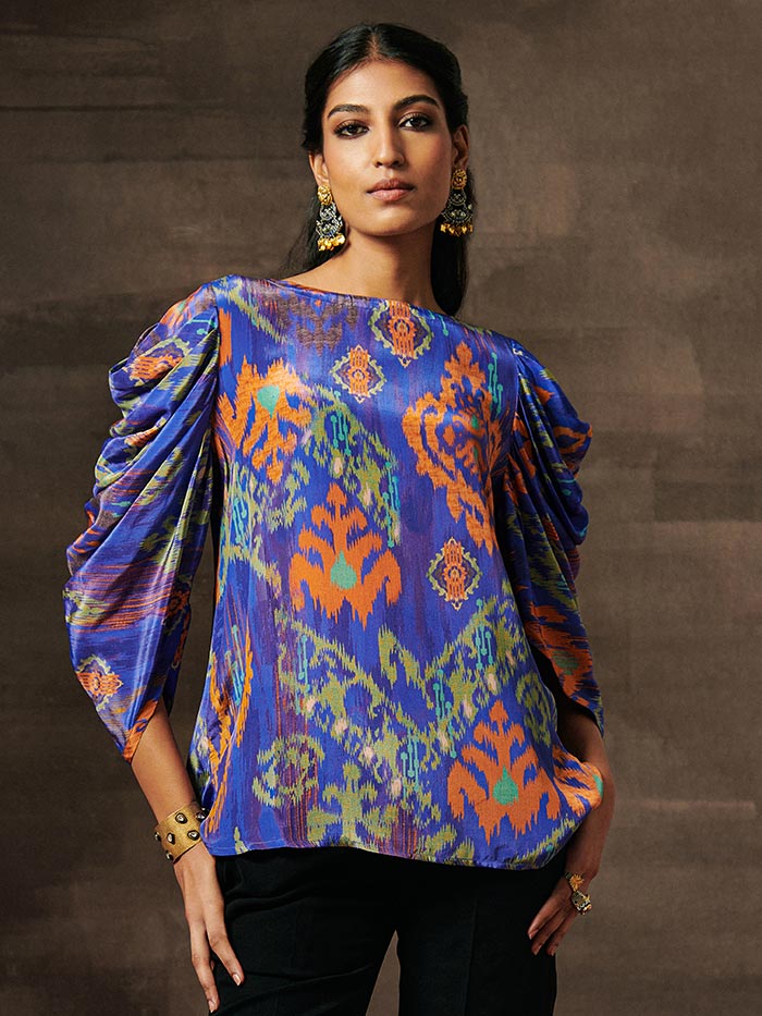 Blue Printed Top | Shop Saundh