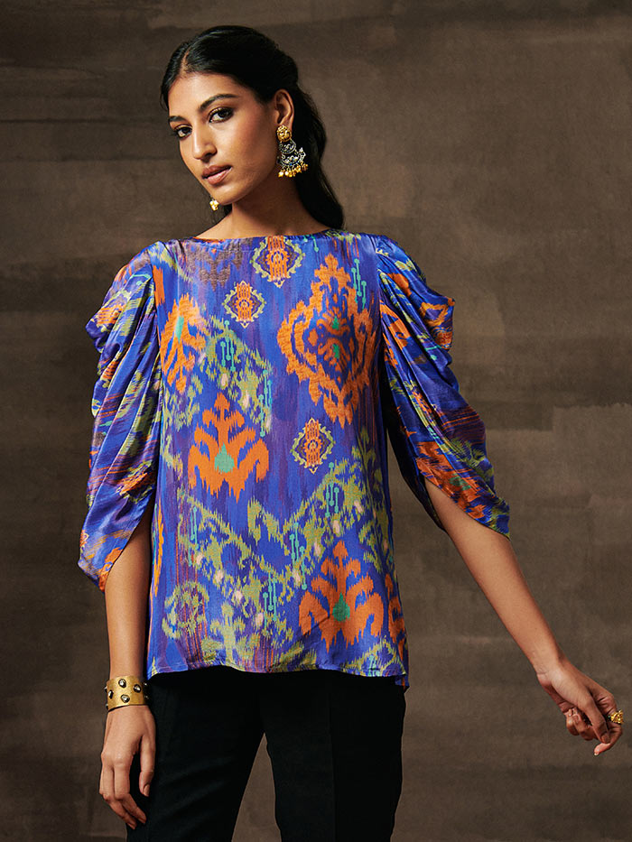 Blue Printed Top | Shop Saundh