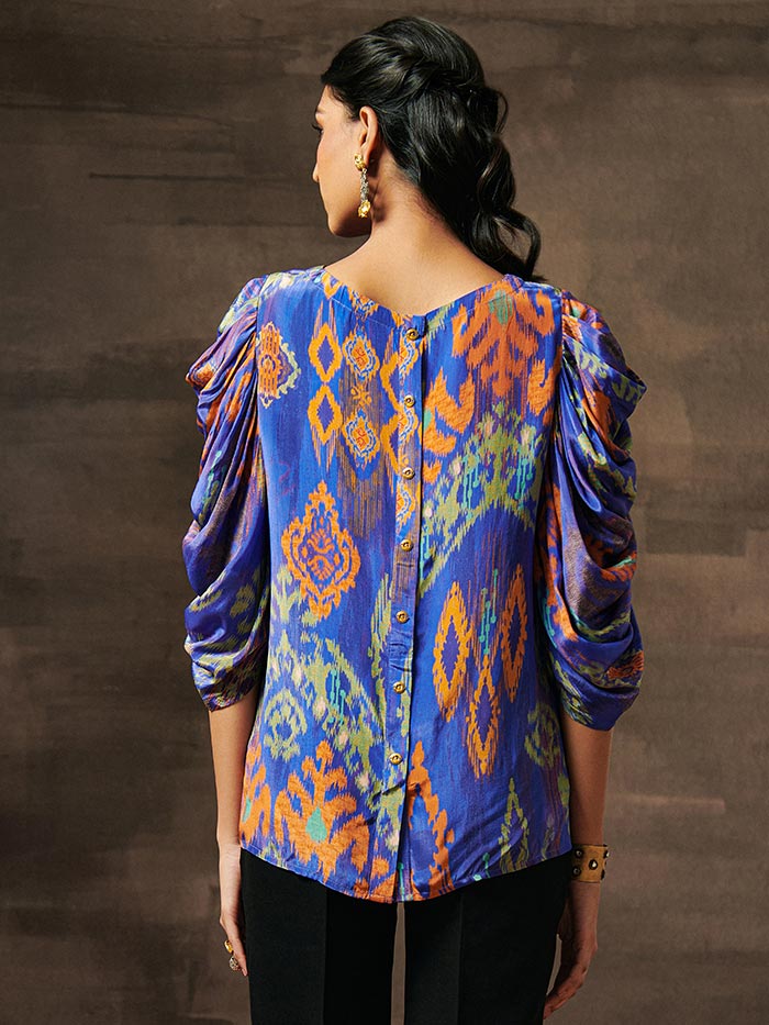 Blue Printed Top | Shop Saundh
