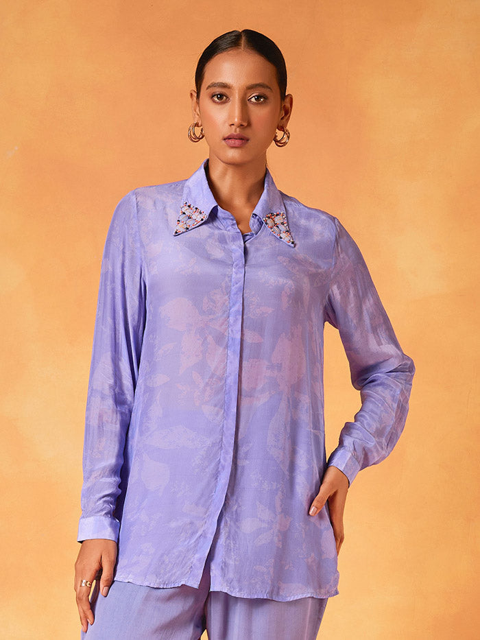 Purple Printed Kurta Set | Shop Saundh