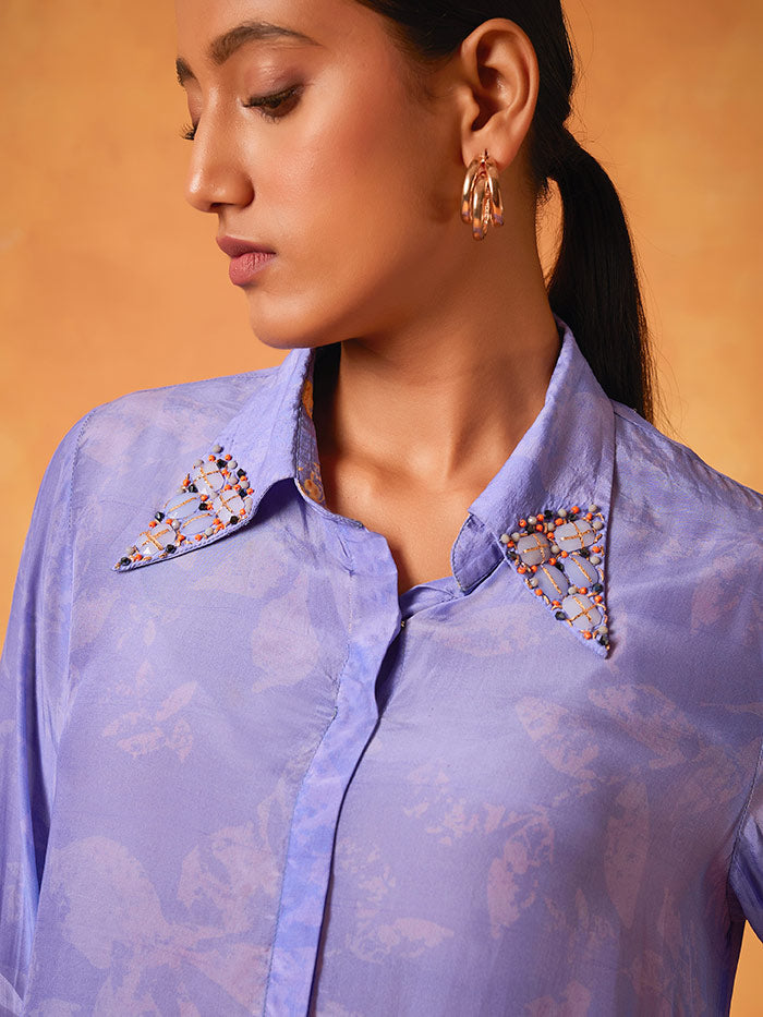 Purple Printed Kurta Set | Shop Saundh
