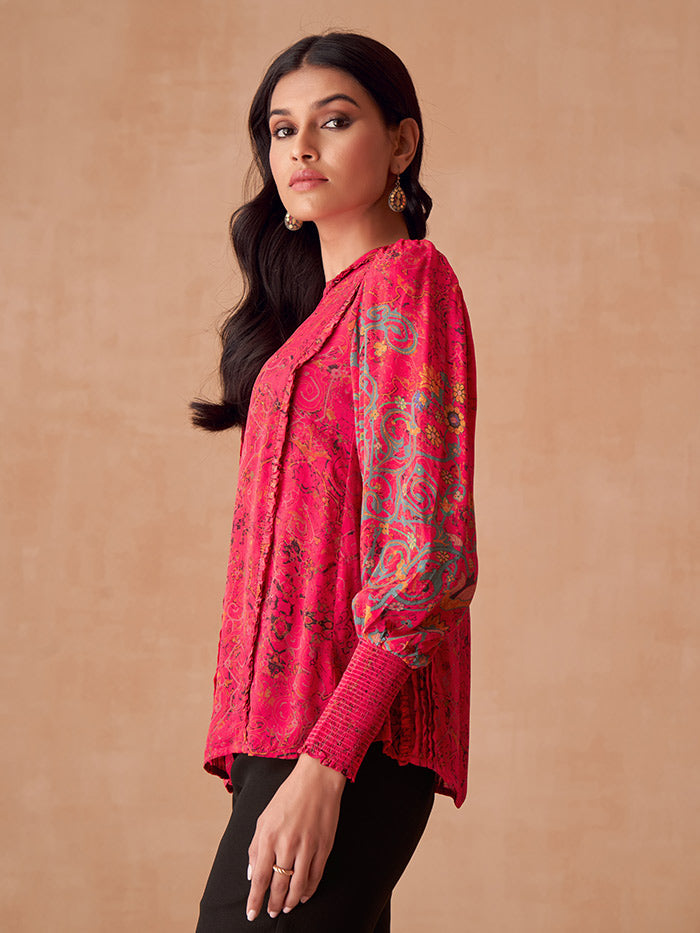 Pink Printed Top | Shop Saundh