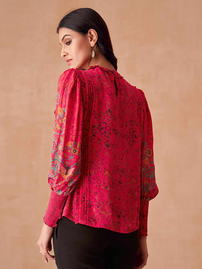 Pink Printed Top | Shop Saundh