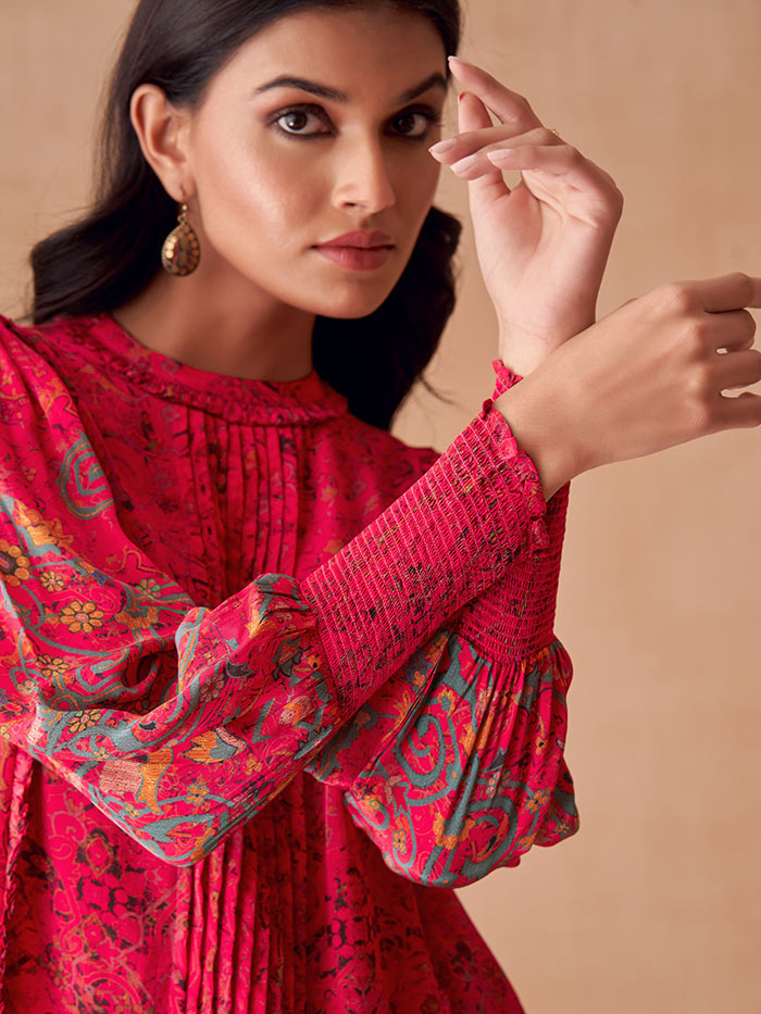 Pink Printed Top | Shop Saundh